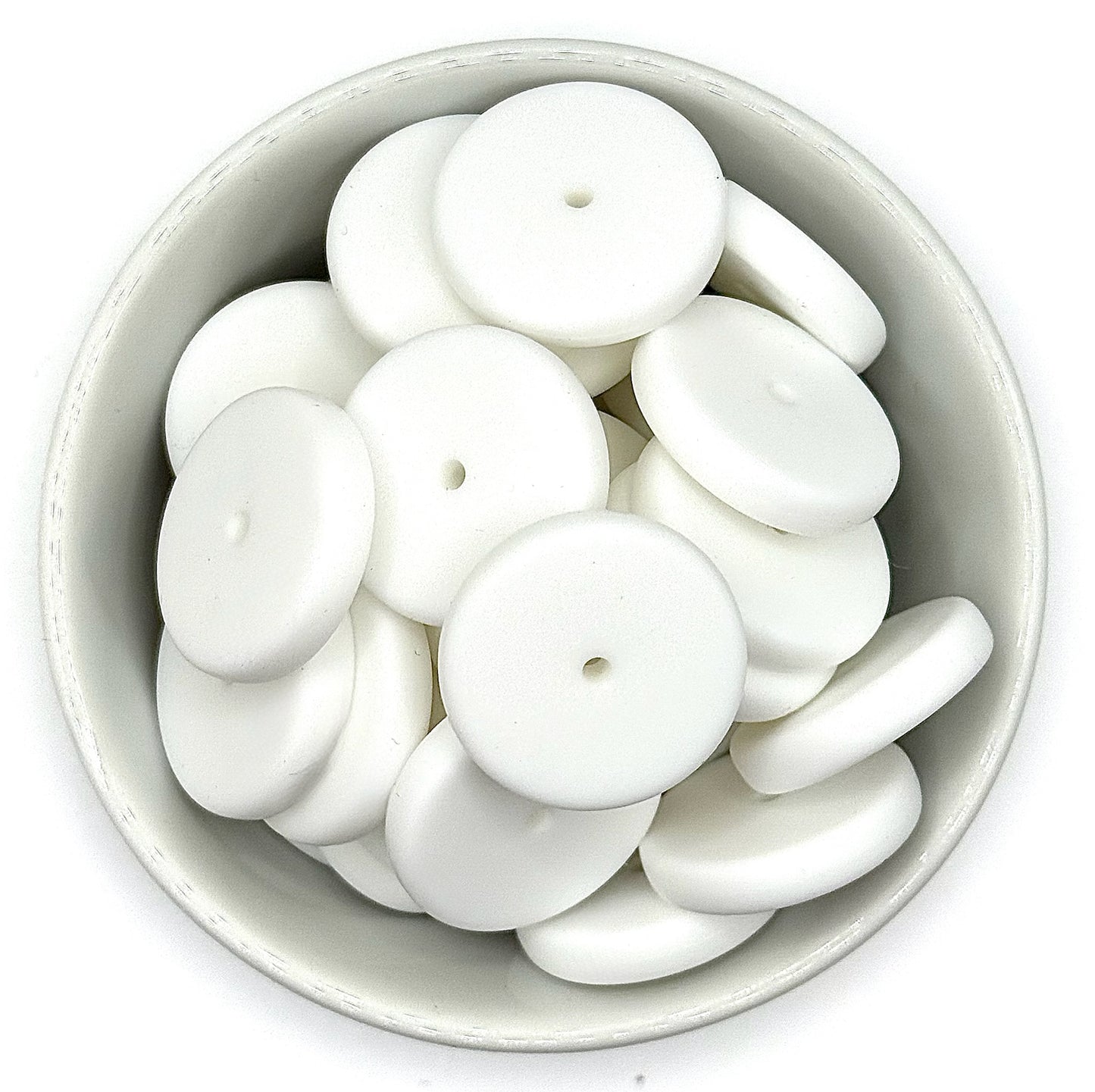 Silicone Coin 25mm Spacer Beads