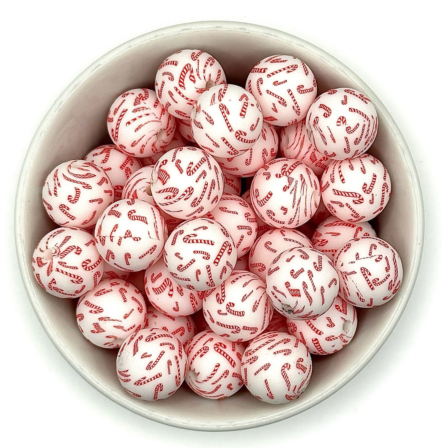 Festive Printed 15mm Silicone Beads