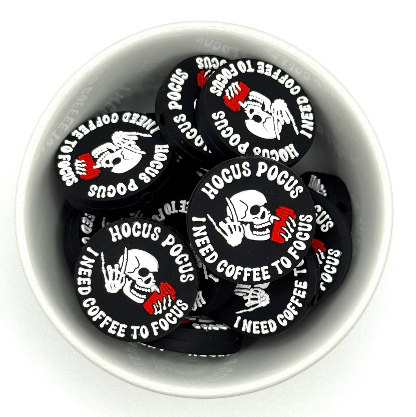 Hocus Pocus Coffee to Focus | Silicone Focal Bead