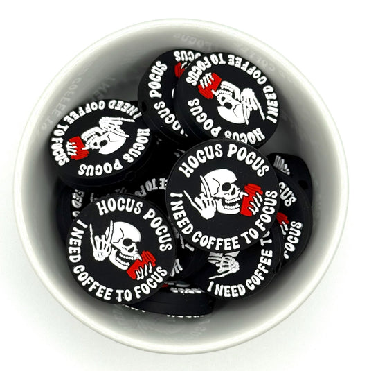 Hocus Pocus Coffee to Focus | Silicone Focal Bead