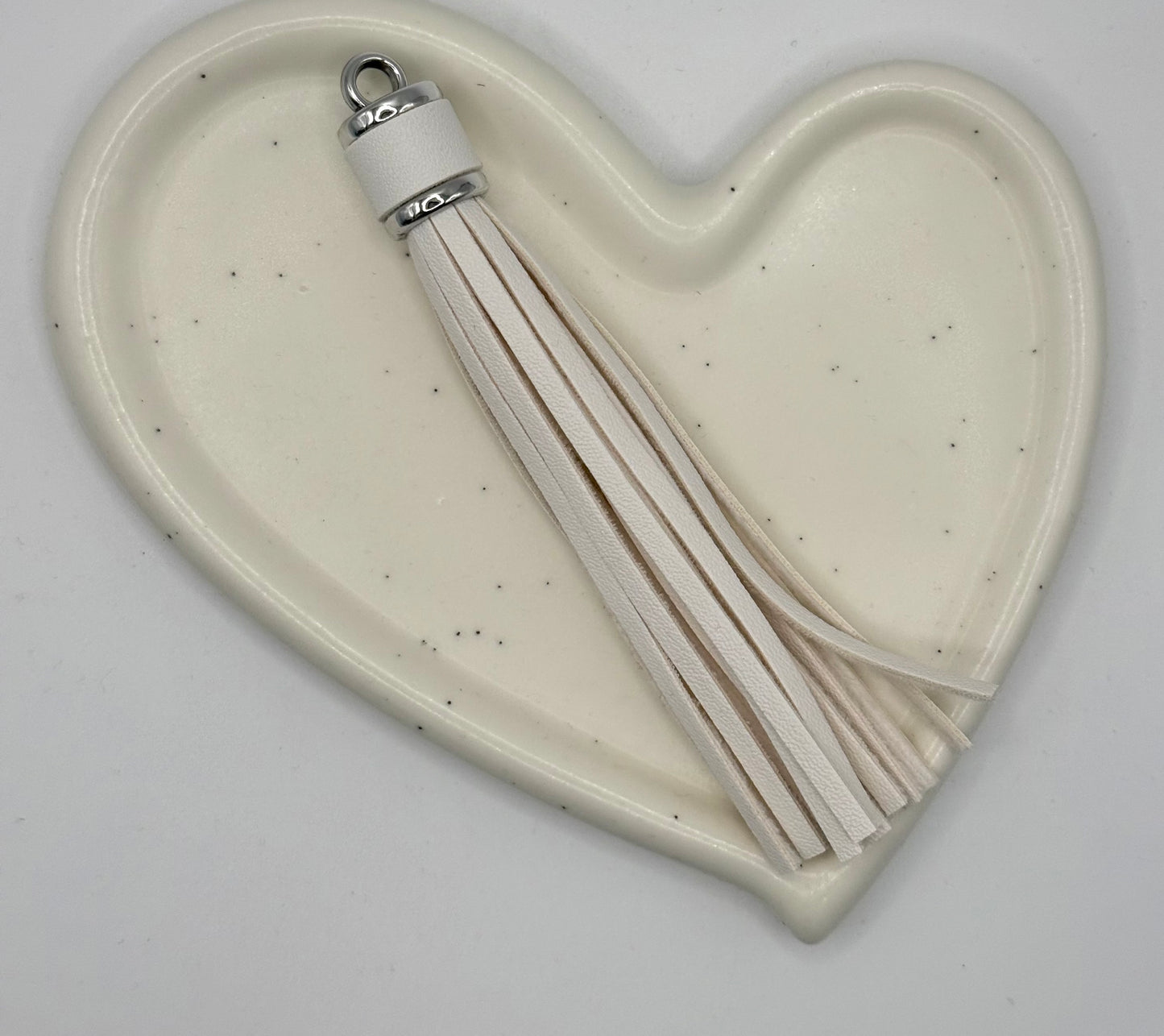Leather Tassel 9cm Silver Cap | Accessories