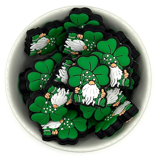 ☘️Lucky Shamrock Gnome - Focal Silicone Bead