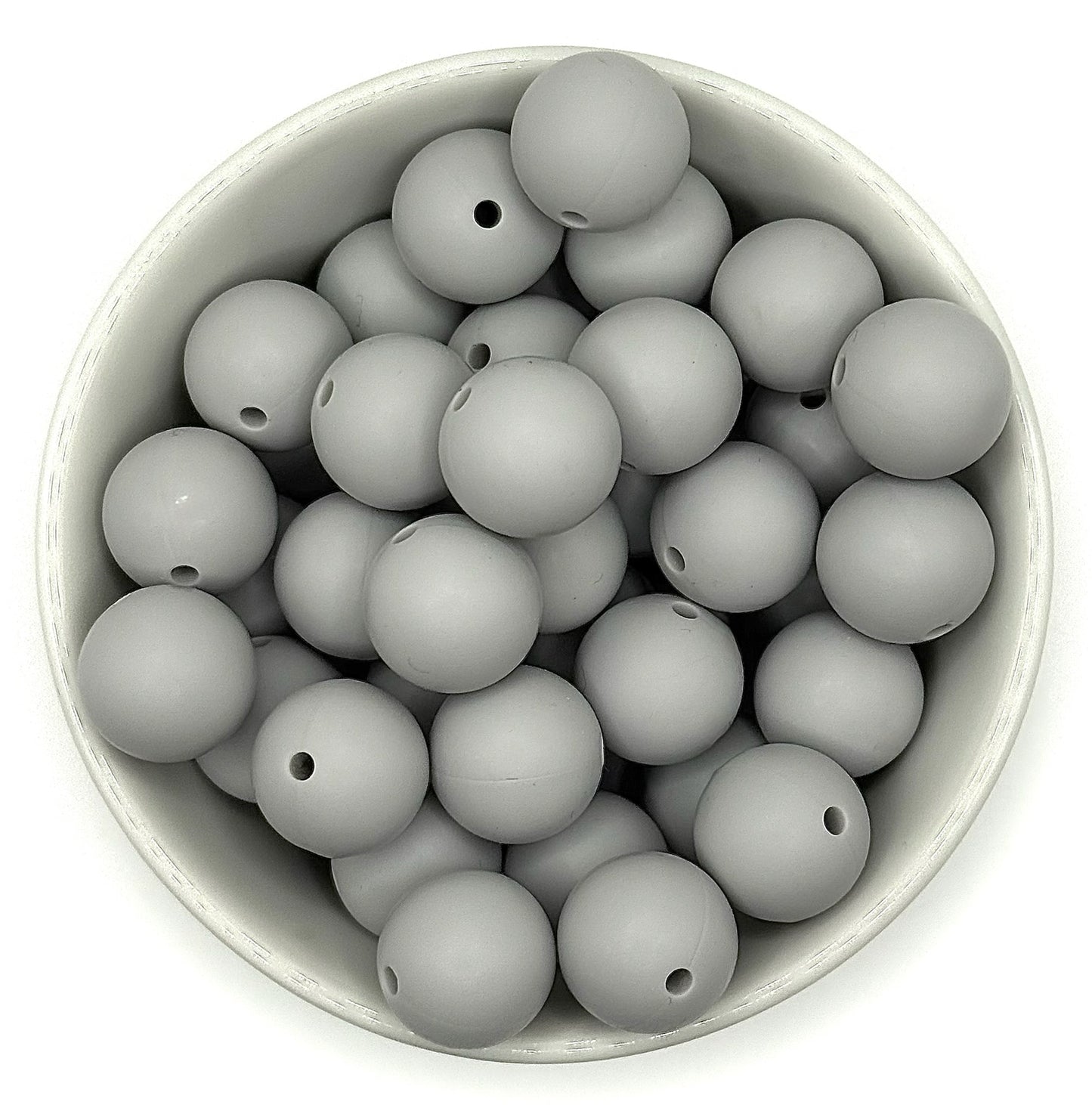 Silicone Solid Colour 15mm Beads | Silicone Beads Round