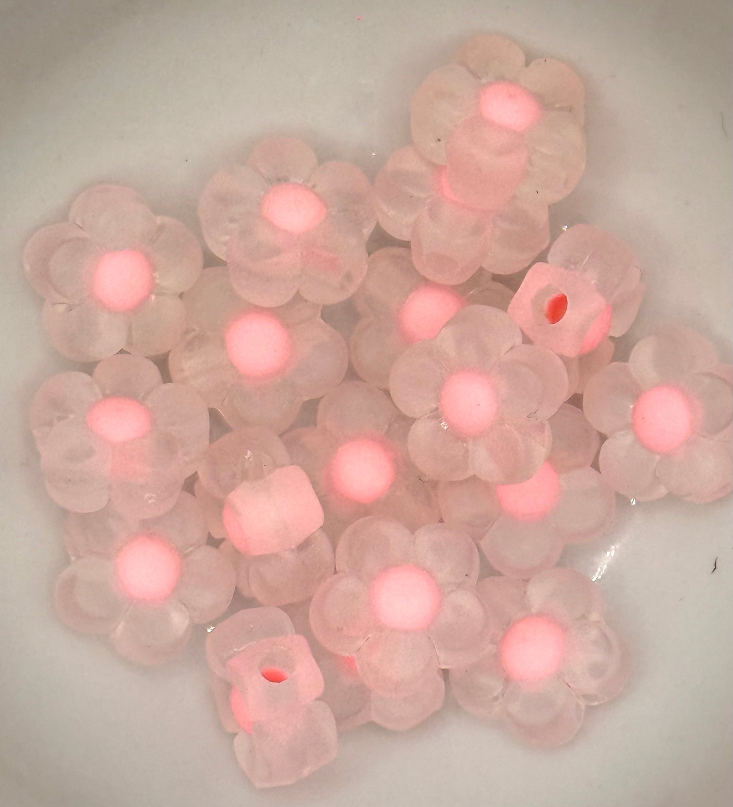 Frosted Acrylic Flower Spacer | Spacer Beads