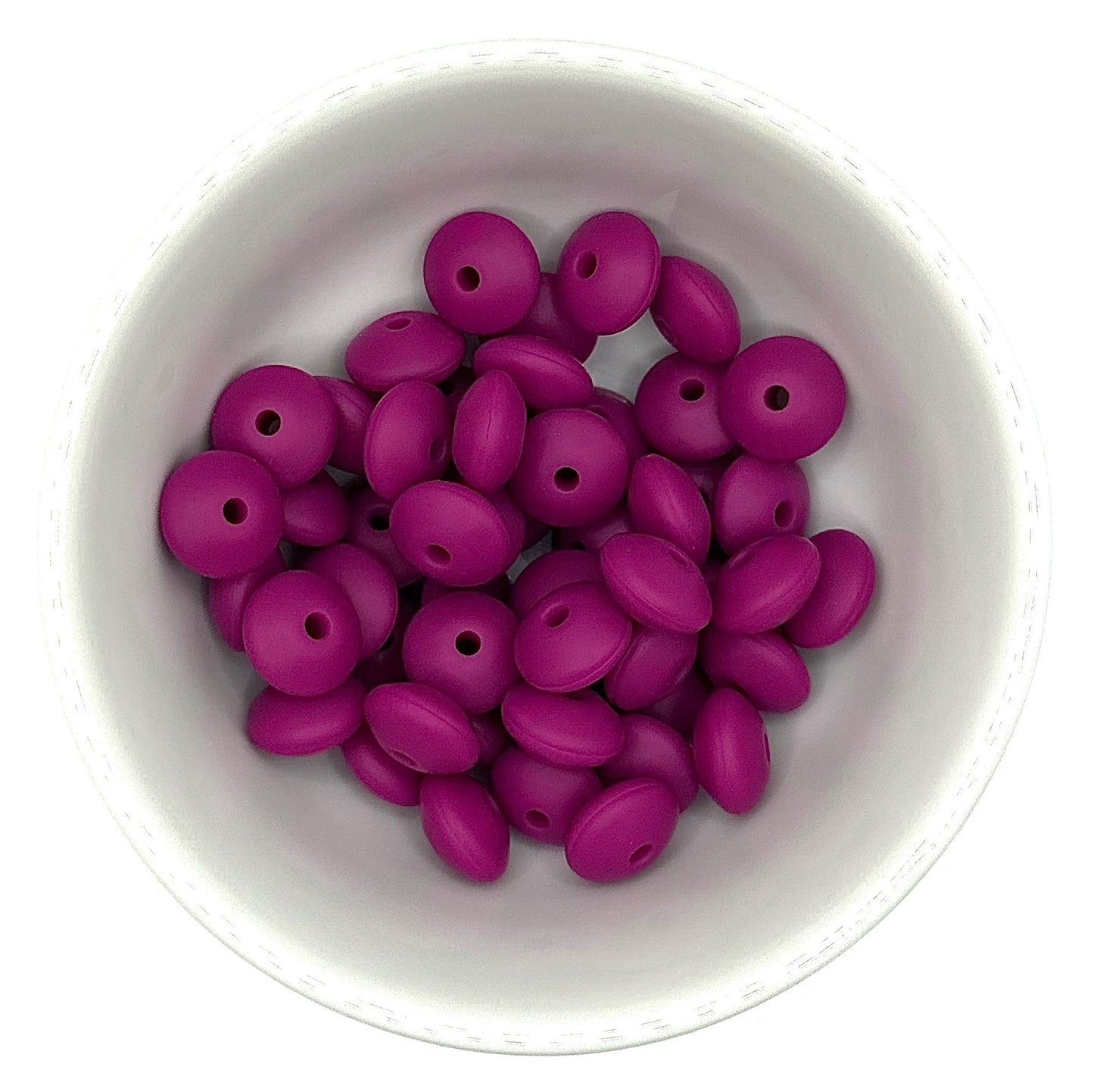Lentil 12mm Solid Colour | Spacer Beads