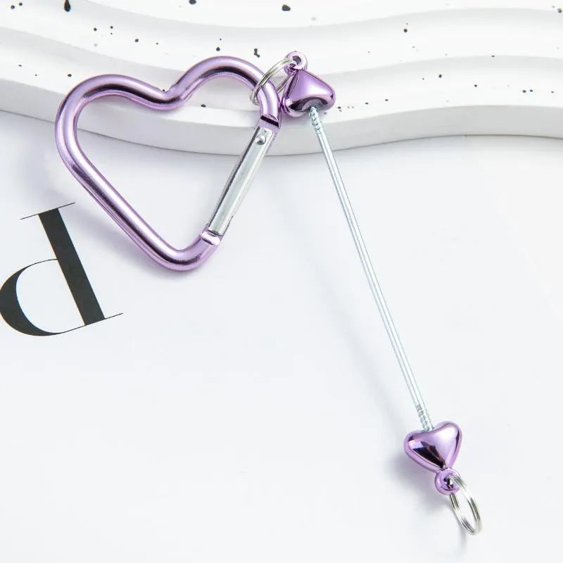 Beadable Heart Carabiner Keychain | Beadables