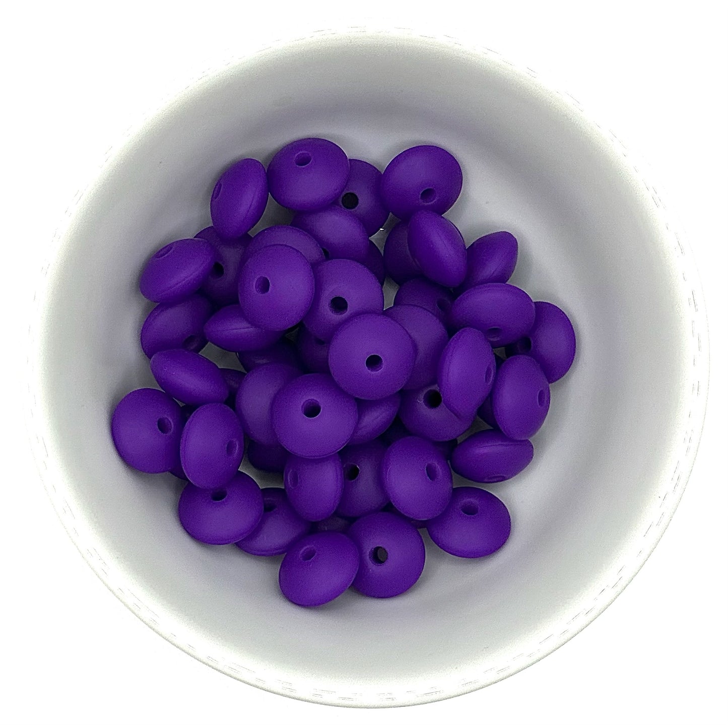 Lentil 12mm Solid Colour | Spacer Beads