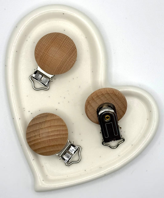 Beechwood Teether Clip Solid | Wood Beads and Accessories