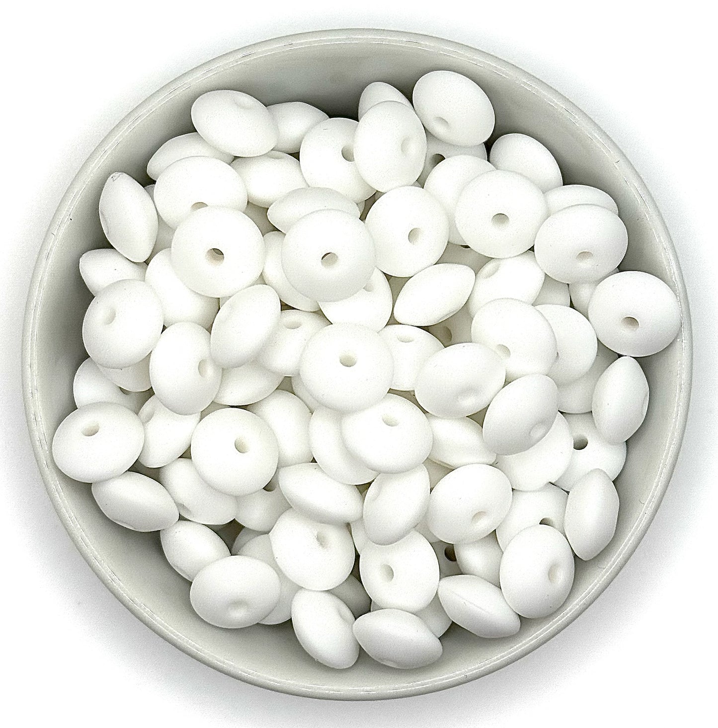 Lentil 12mm Solid Colour | Spacer Beads