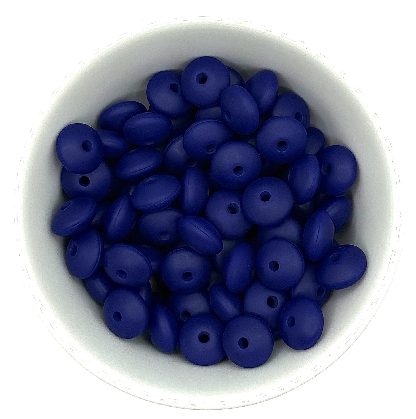Lentil 12mm Solid Colour | Spacer Beads