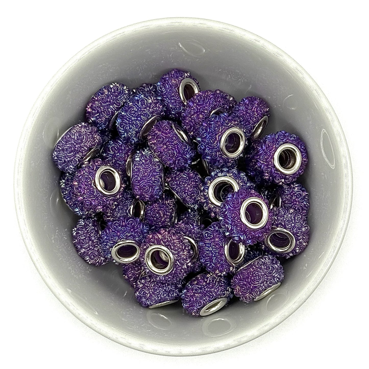 Large Hole Spacer Rose Acrylic Spacer 17mm | Spacer Beads