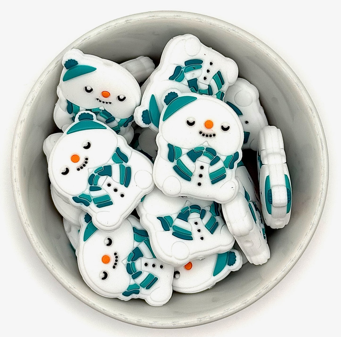 Snowman lil Chubby | Cheeky Silicone Focal Bead