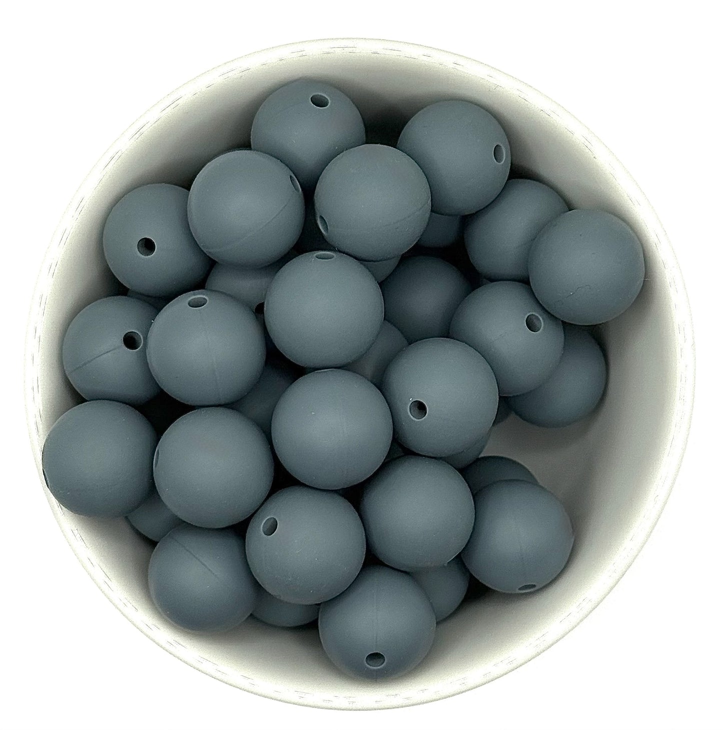 Silicone Solid Colour 15mm Beads | Silicone Beads Round