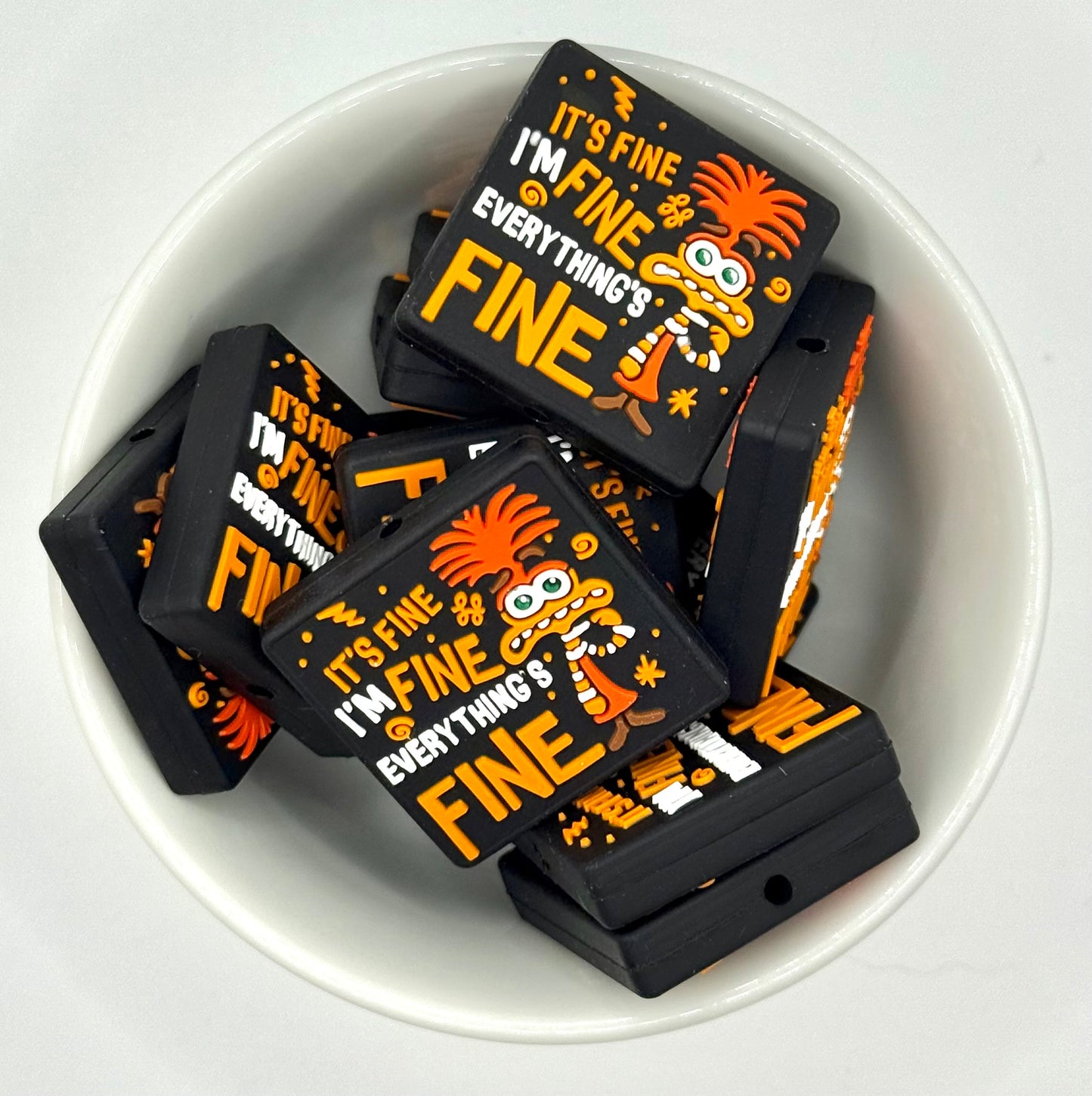 It’s Fine Anxiety | Silicone Focal Bead