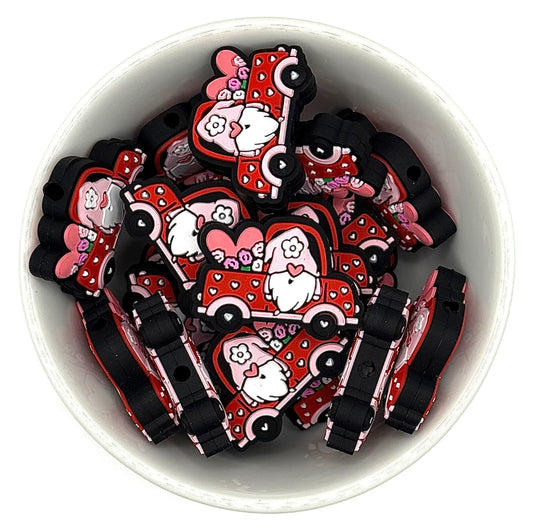 Driving to Your Heart Gnome ❤️ - Silicone Focal Bead