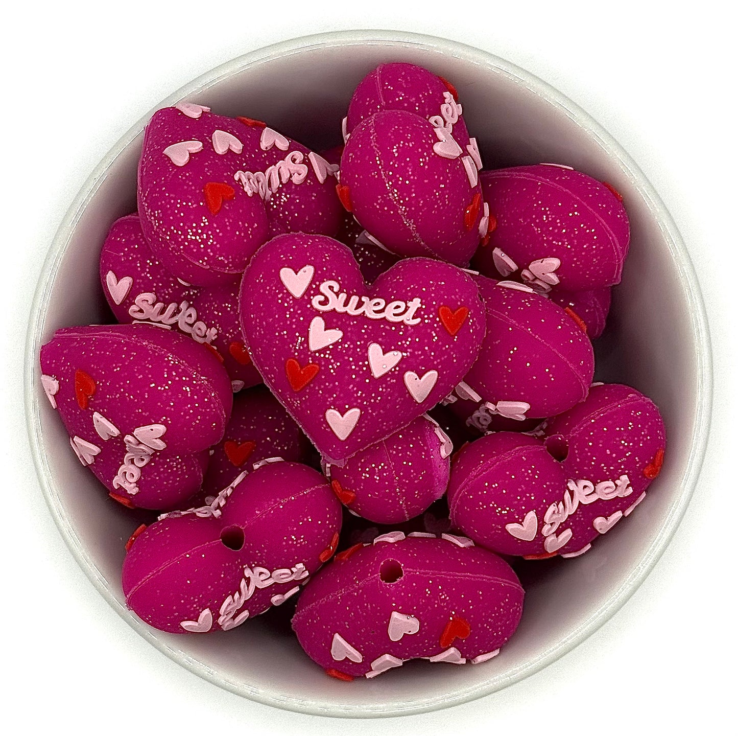 Puffy Glitter “Sweet” Heart 3D | Valentines Day
