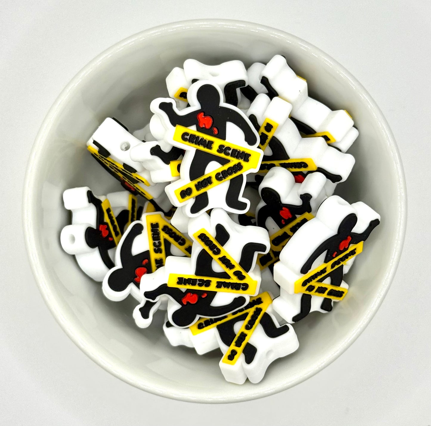 Crime Scene Outline | Silicone Focal Bead