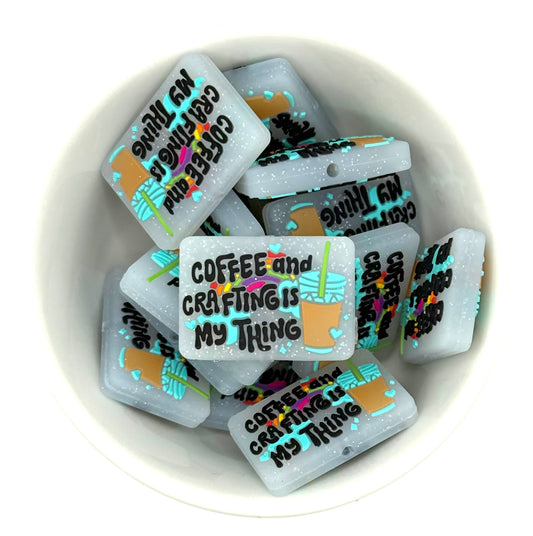 Coffee & Crafting is My Thing | Silicone Focal Beads