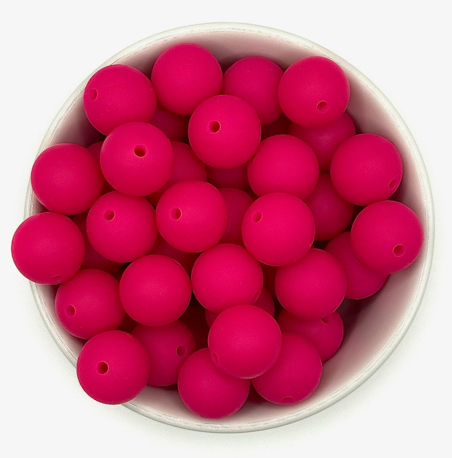 Silicone Solid Colour 15mm Beads | Silicone Beads Round
