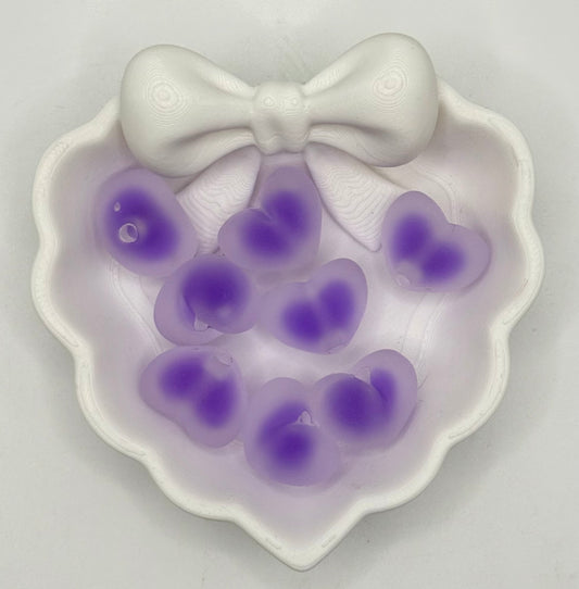Frosted Hearts | Acrylic Beads