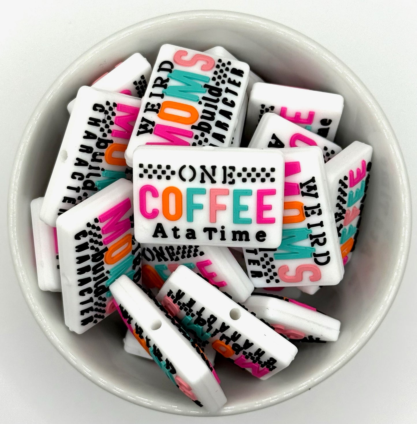 Weird Moms / One Coffee at a Time | Silicone Focal Bead