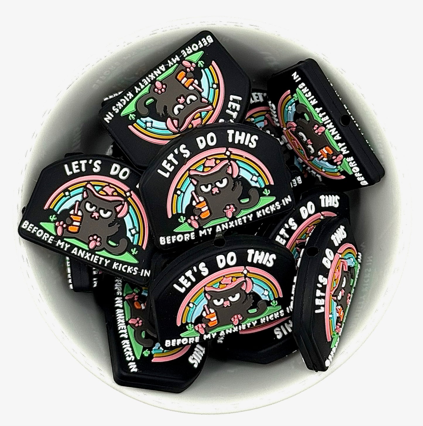 Let’s do this! - Cat | Silicone Focal Bead