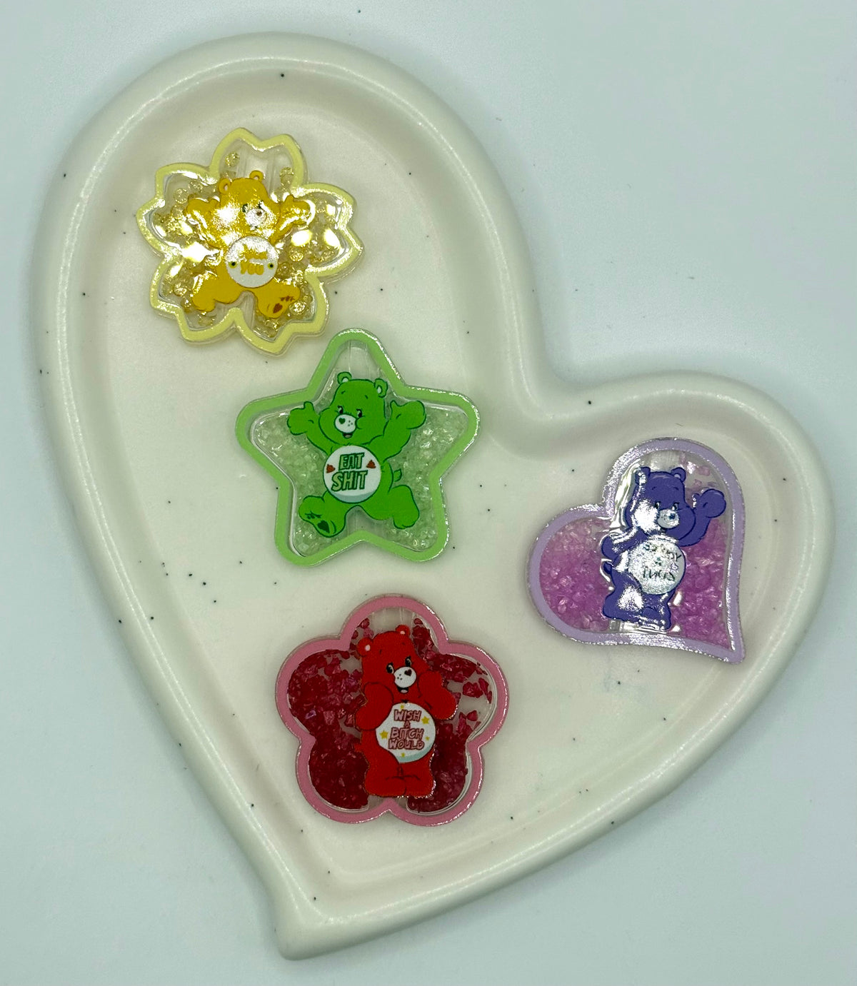 SwearBear Shaker Beads | 2 Pack Mix | Acrylic Focal Beads