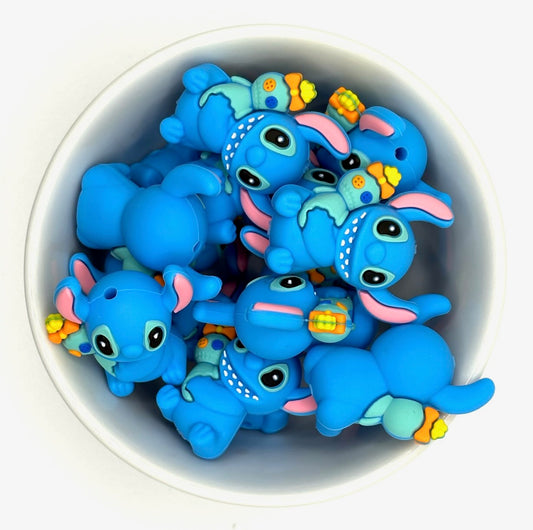 Blue Alien 3D | Silicone Focal Bead 3D