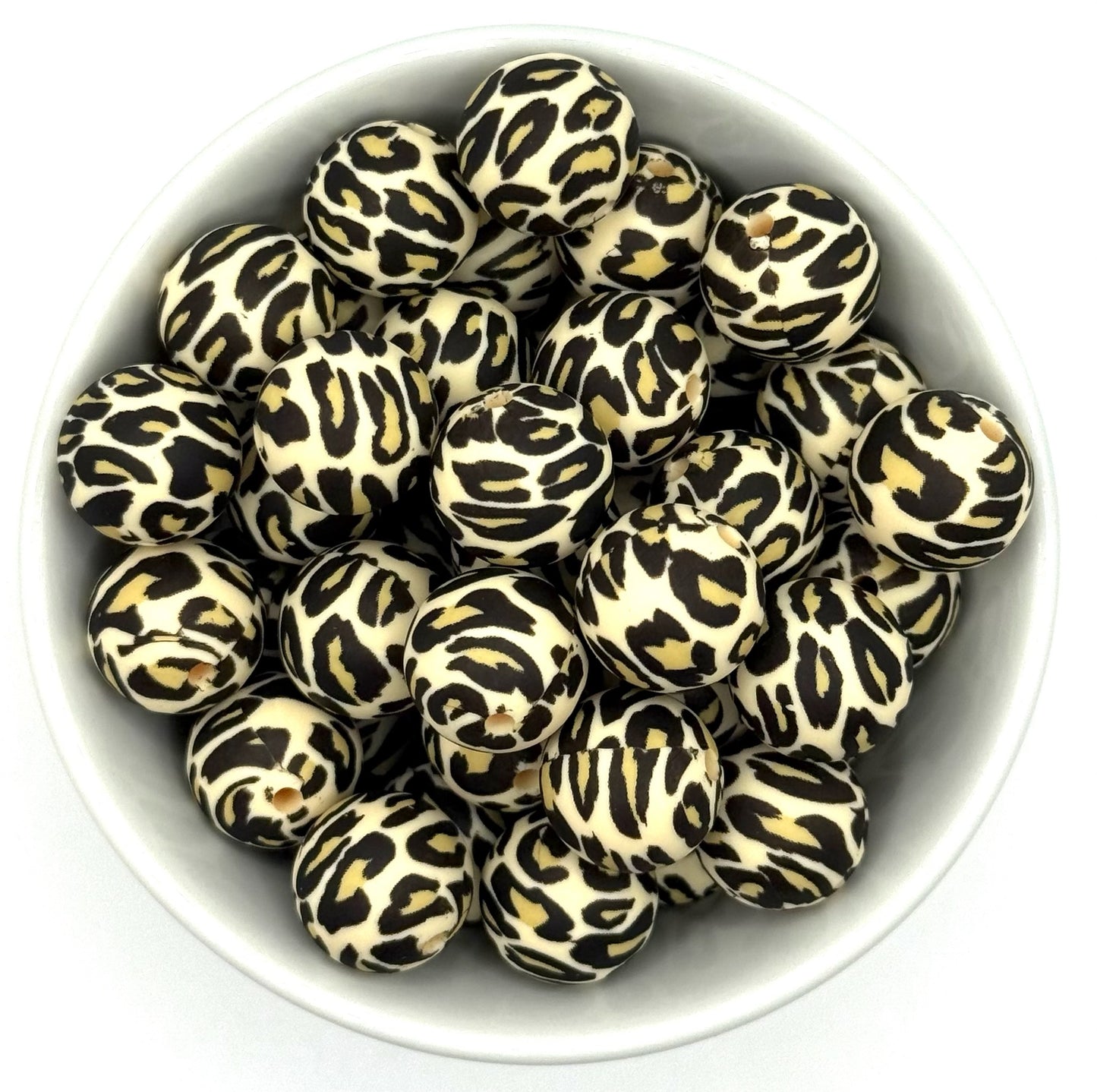 Printed 15mm Silicone Bead | Silicone Printed Beads