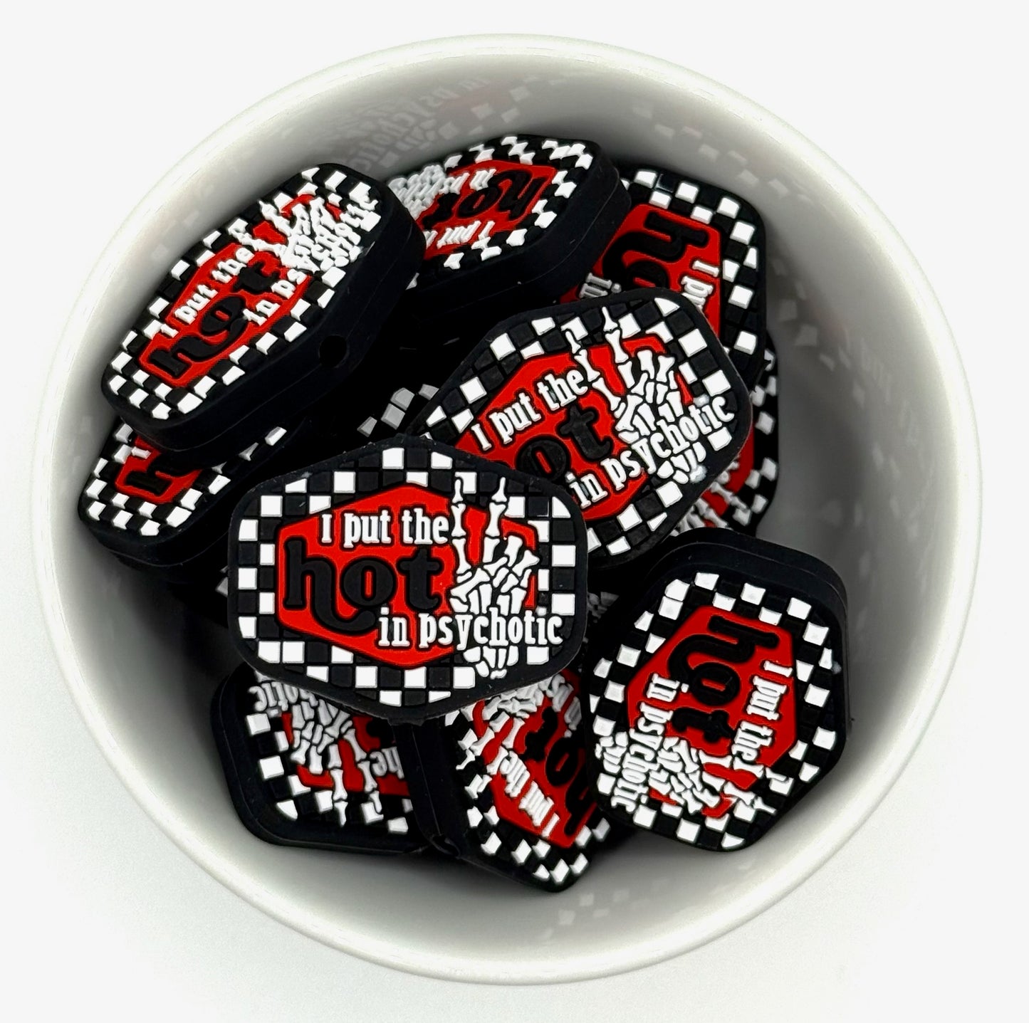 I Put The Hot In PsycHOTic | Silicone Focal Bead