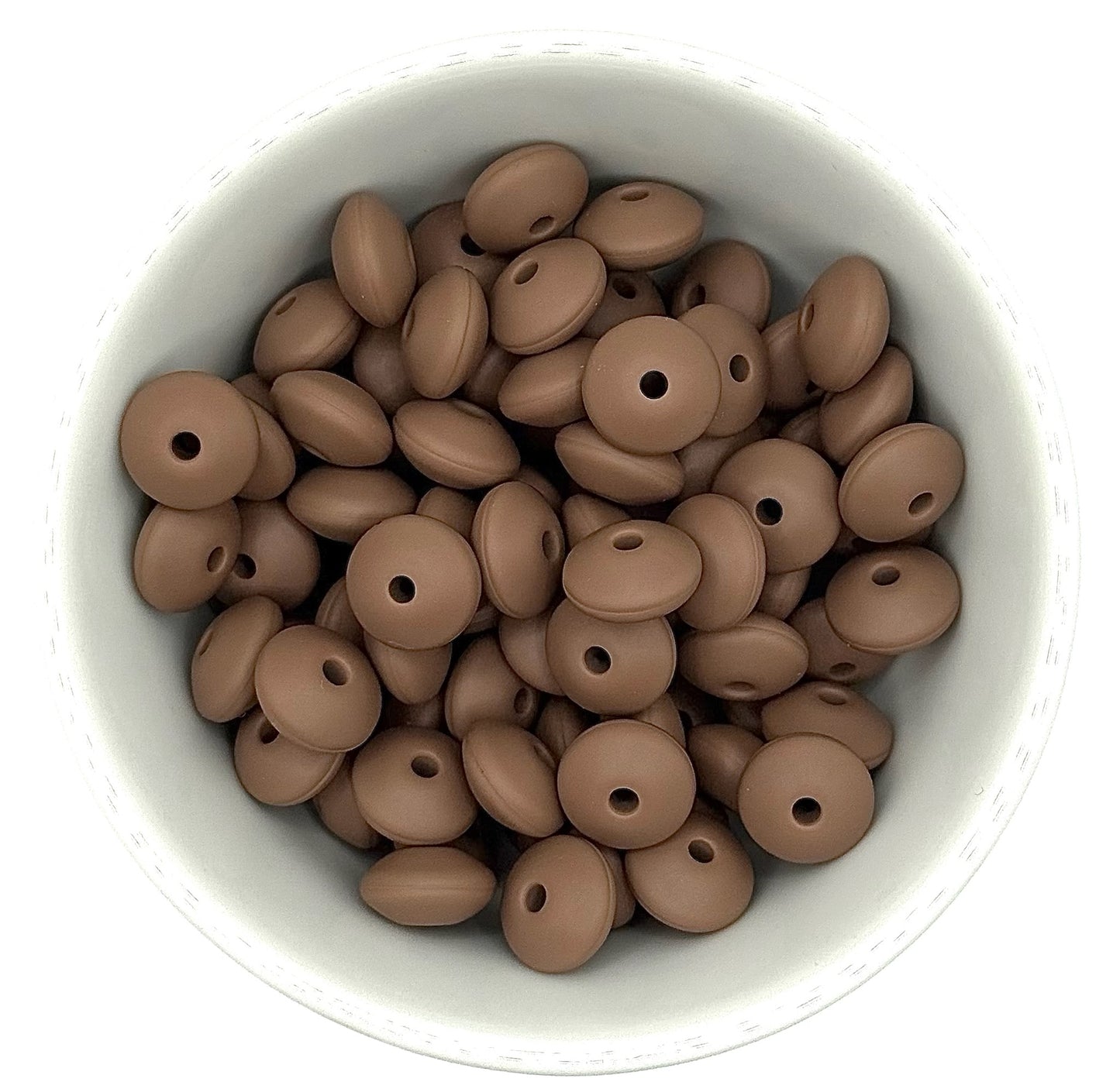 Lentil 12mm Solid Colour | Spacer Beads