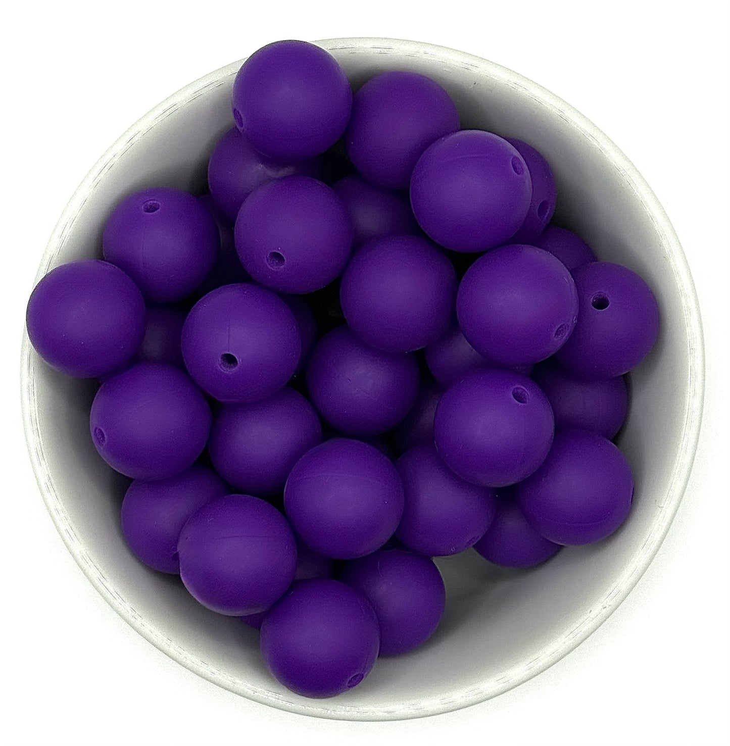 Silicone Solid Colour 15mm Beads | Silicone Beads Round