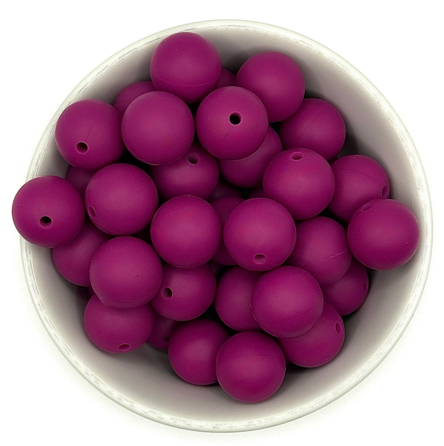 Silicone Solid Colour 15mm Beads | Silicone Beads Round