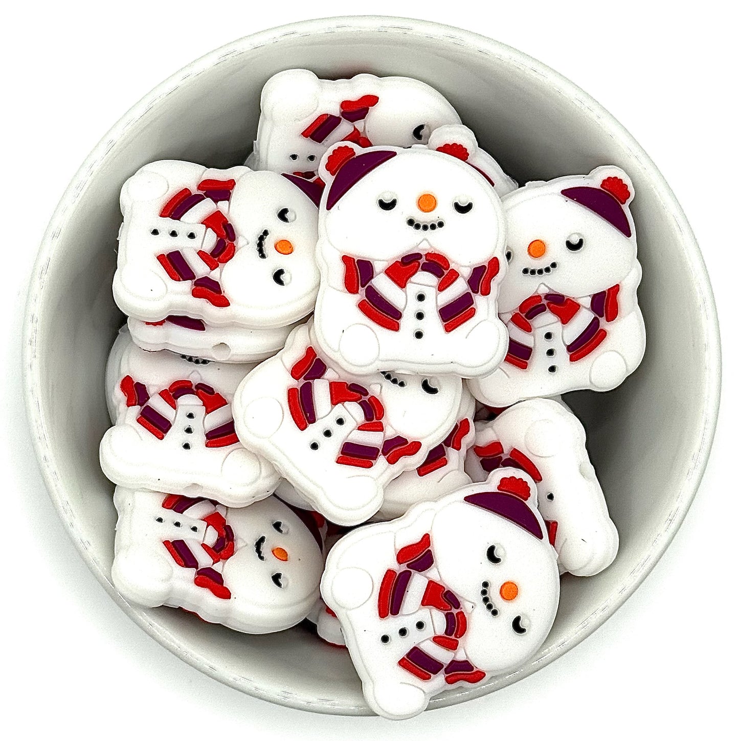 Snowman lil Chubby | Cheeky Silicone Focal Bead