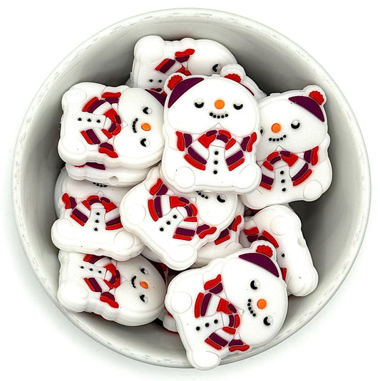 Snowman lil Chubby | Cheeky Silicone Focal Bead