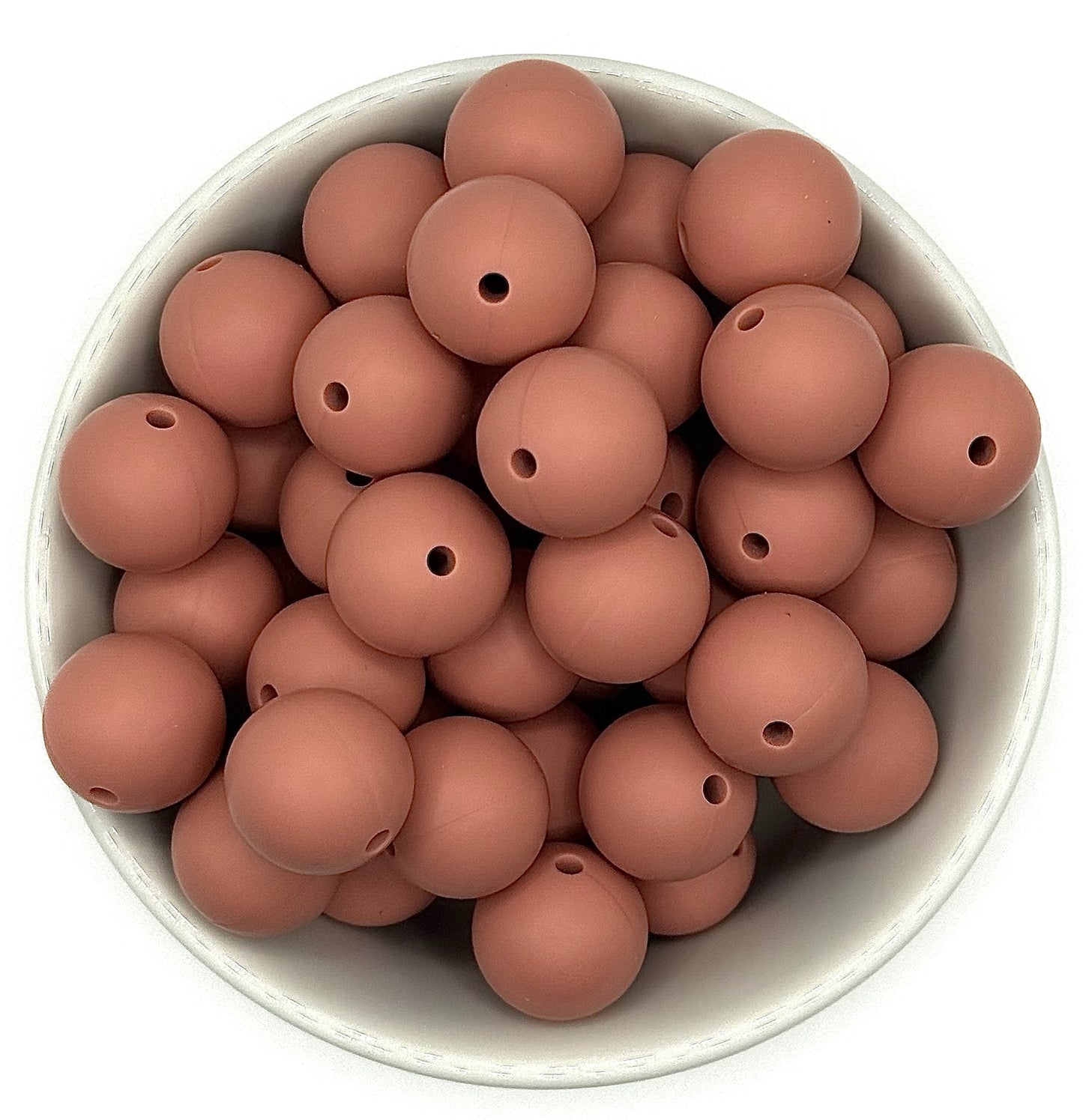 Silicone Solid Colour 15mm Beads | Silicone Beads Round