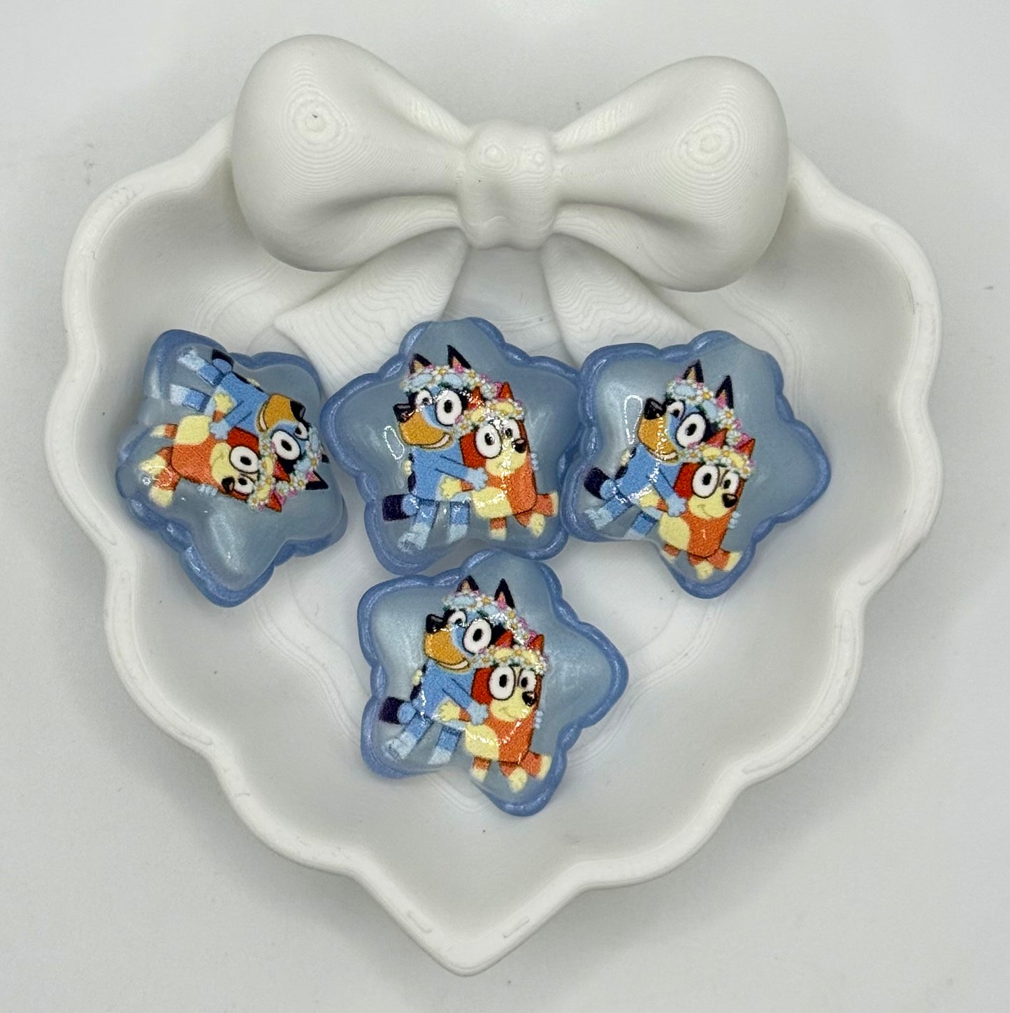 Puffy Star Bluey | Acrylic Focal Beads