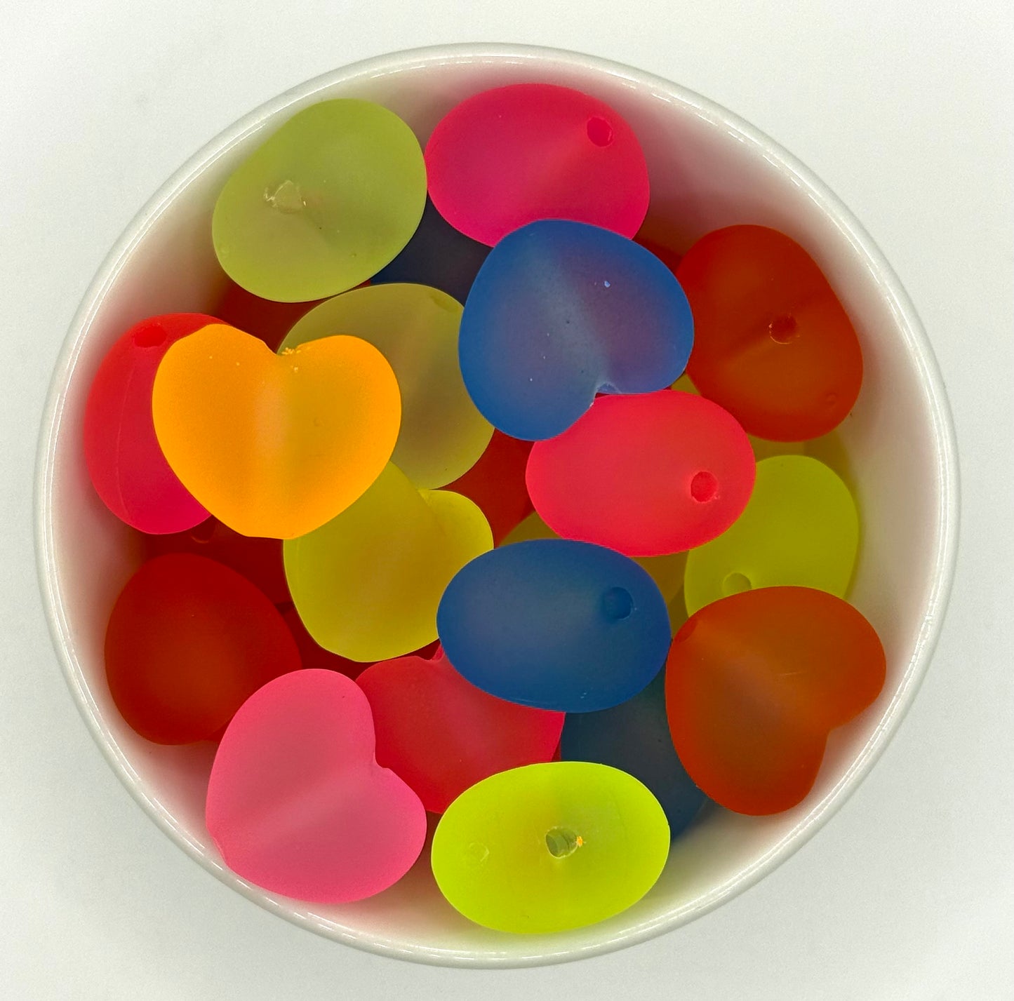 Frosted Hearts | Acrylic Beads