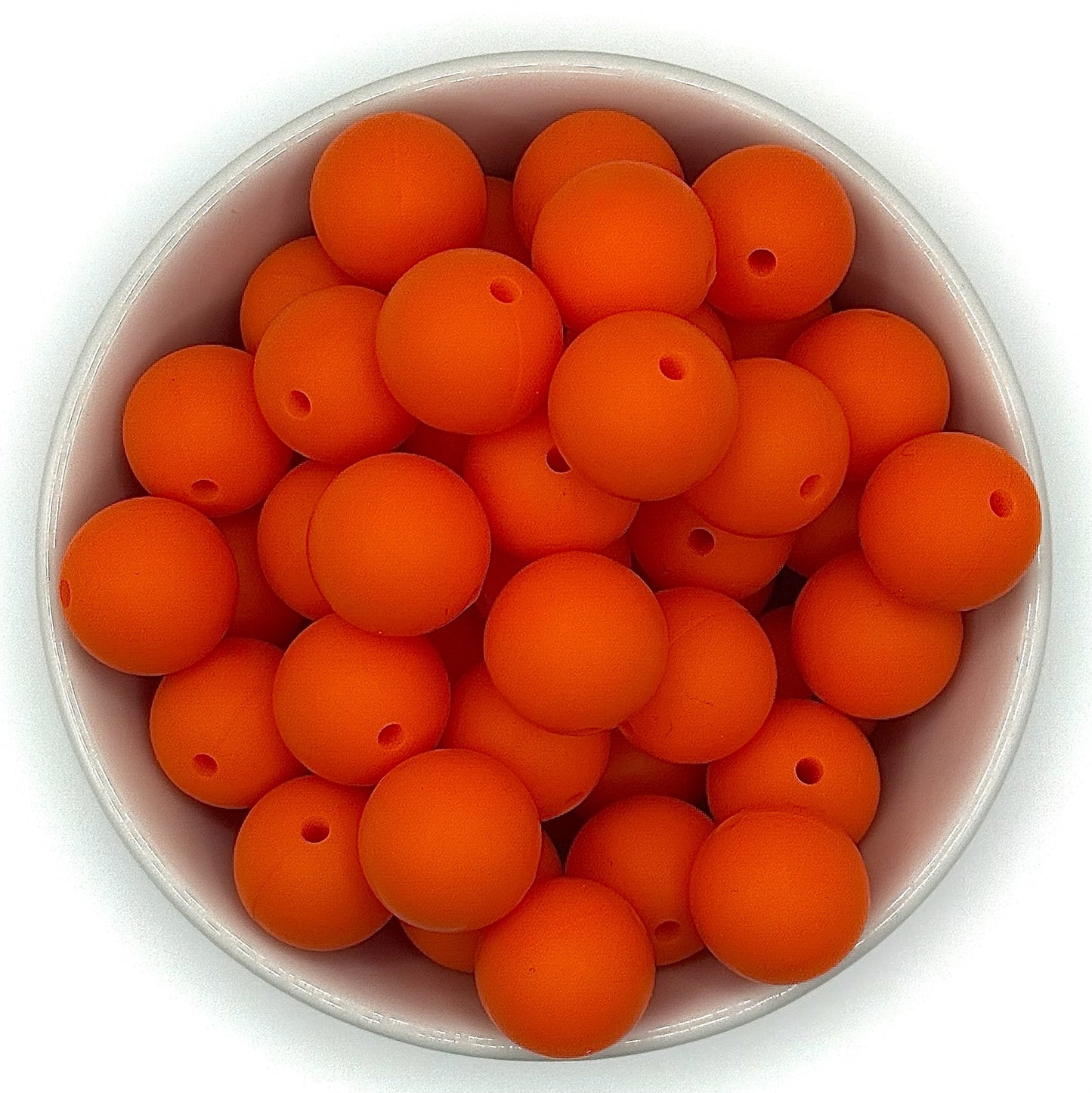 Silicone Solid Colour 15mm Beads | Silicone Beads Round