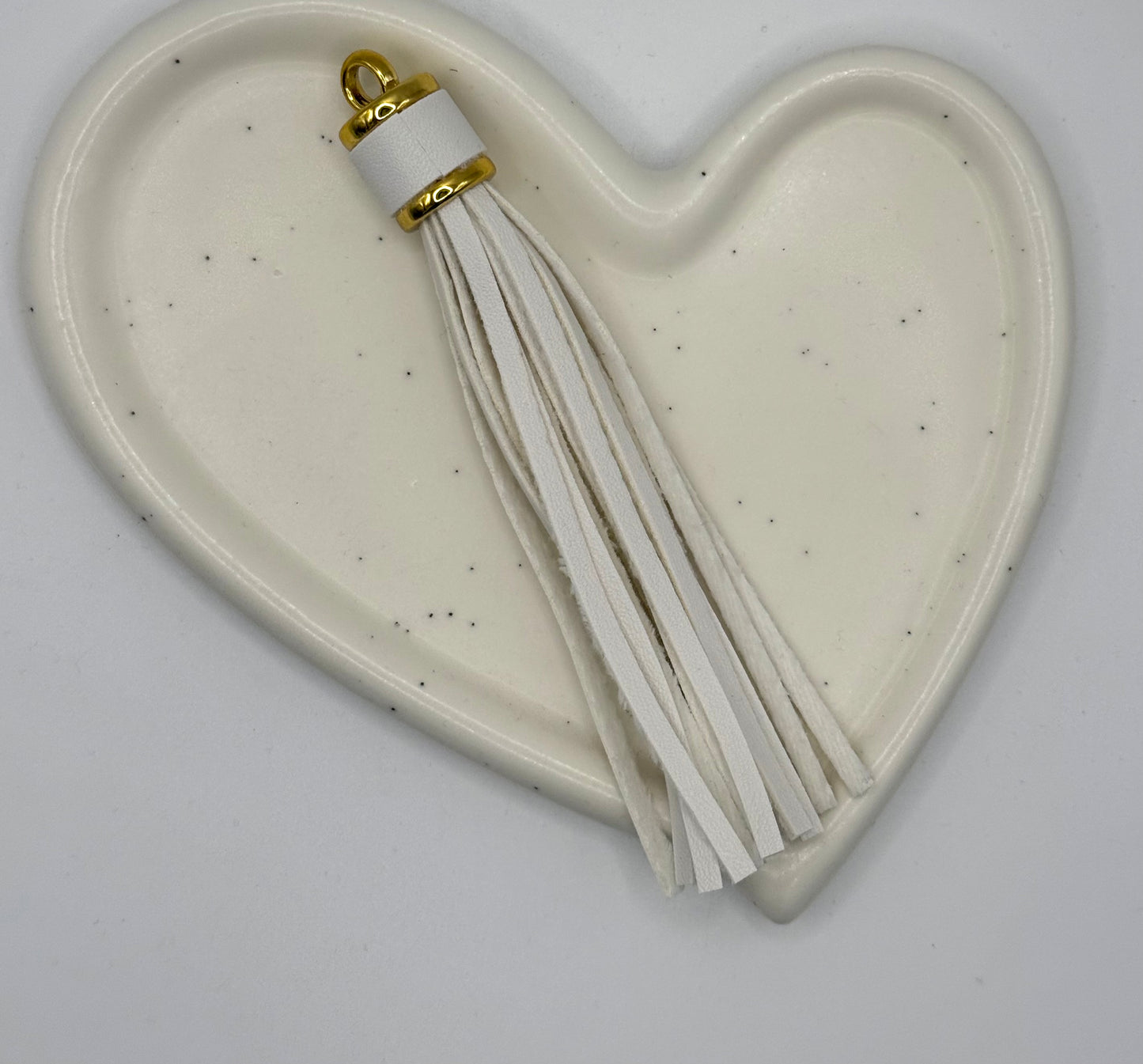 Leather Tassel 9cm Silver Cap | Accessories