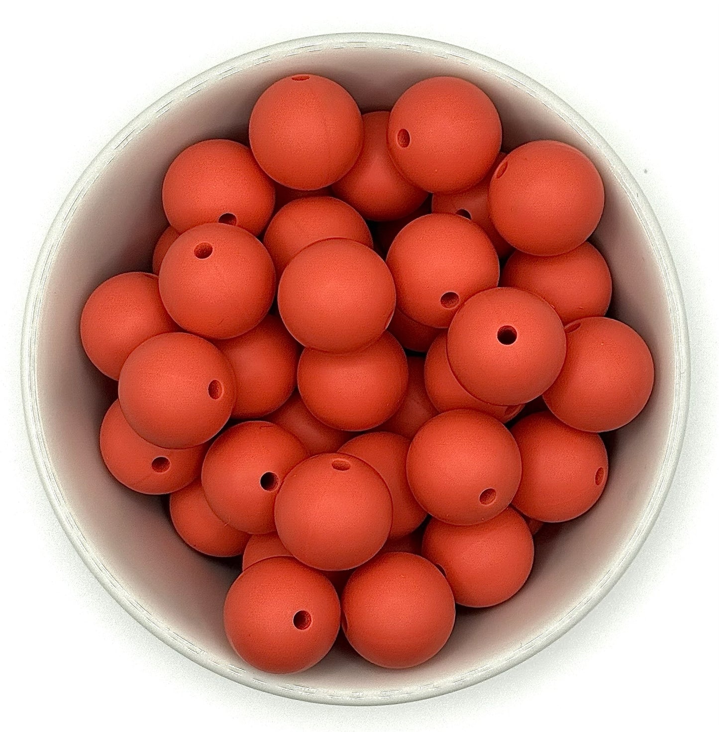 Silicone Solid Colour 15mm Beads | Silicone Beads Round
