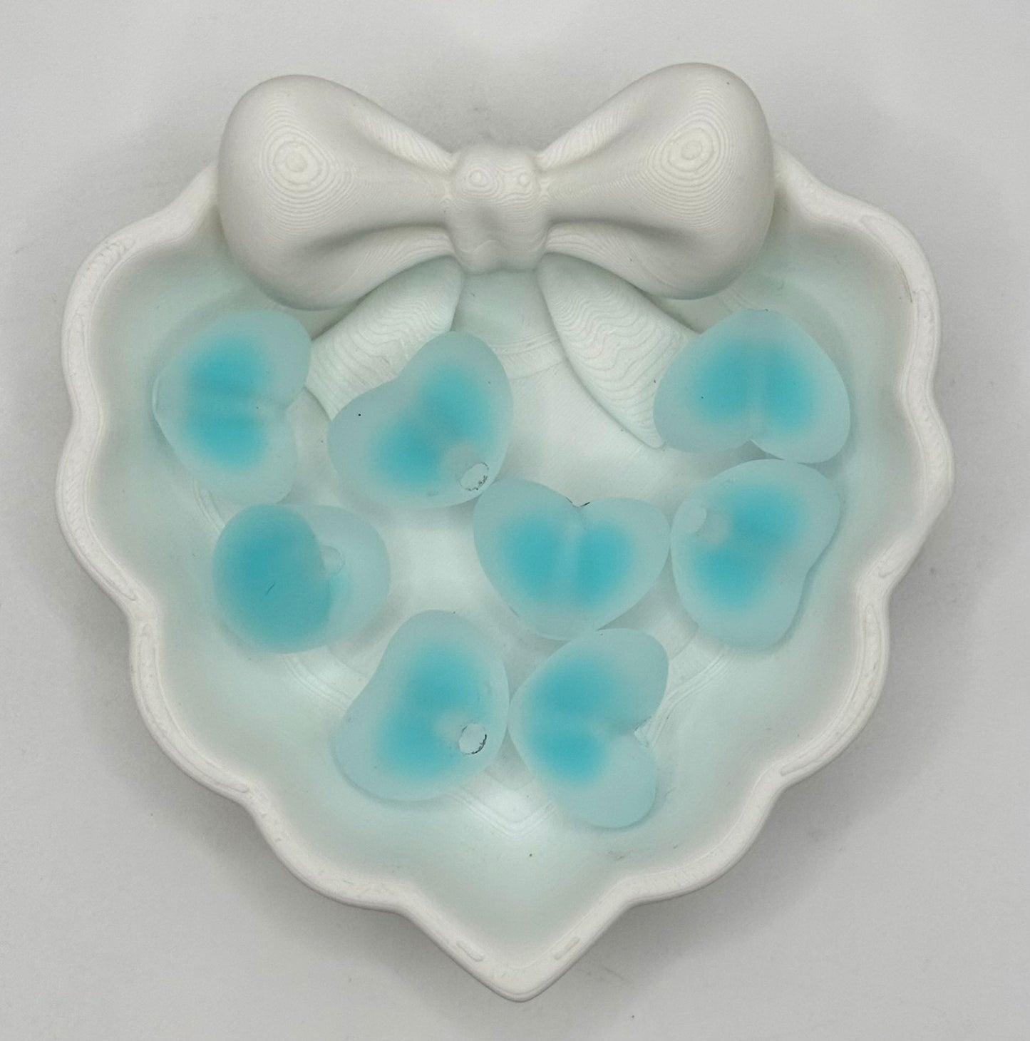 Frosted Hearts | Acrylic Beads