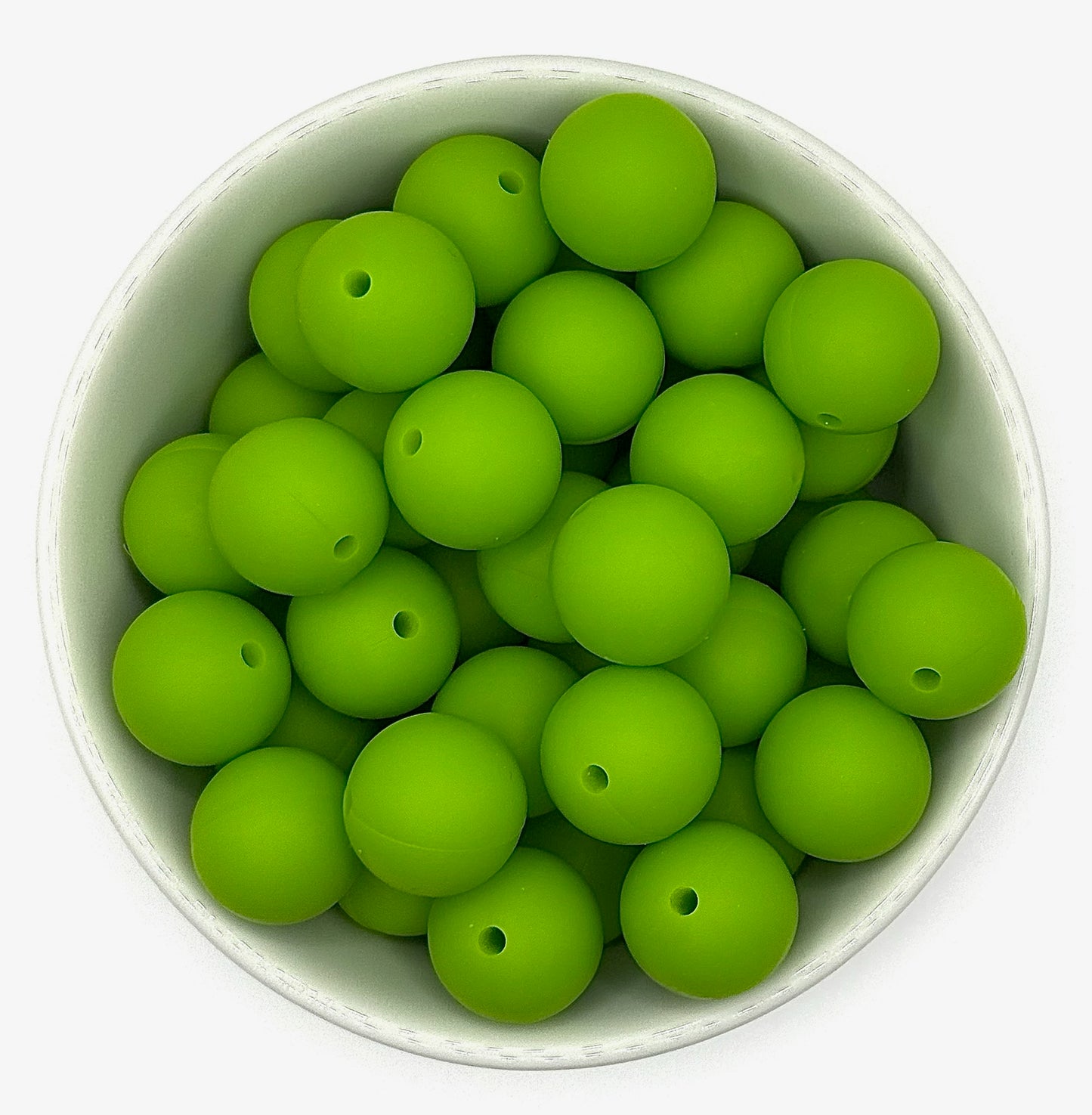 Silicone Solid Colour 15mm Beads | Silicone Beads Round