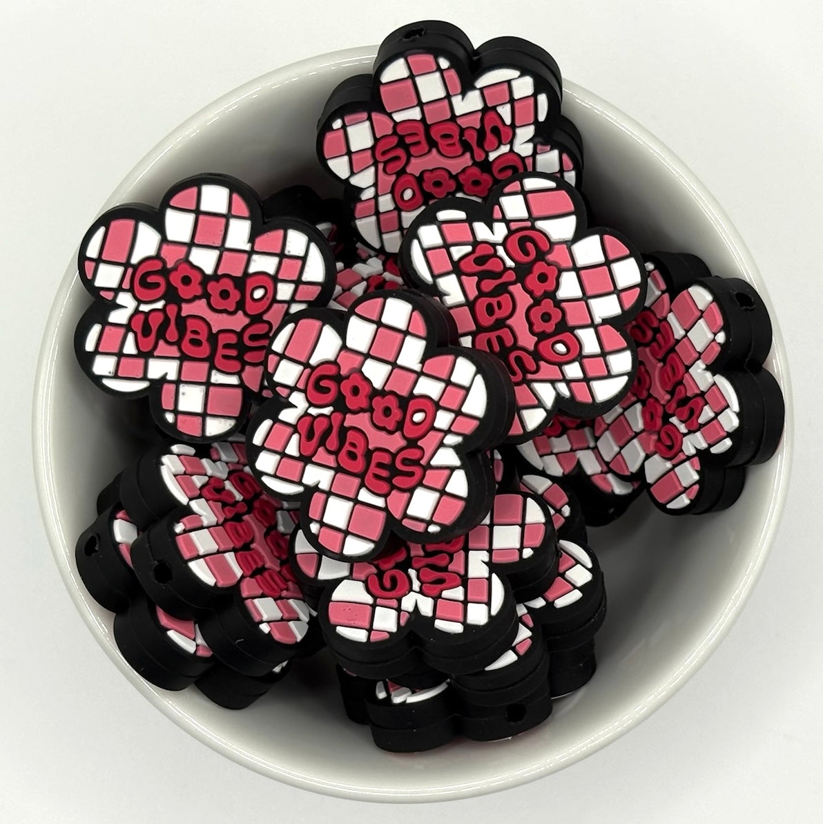 Good Vibes Flower | Silicone Focal Bead