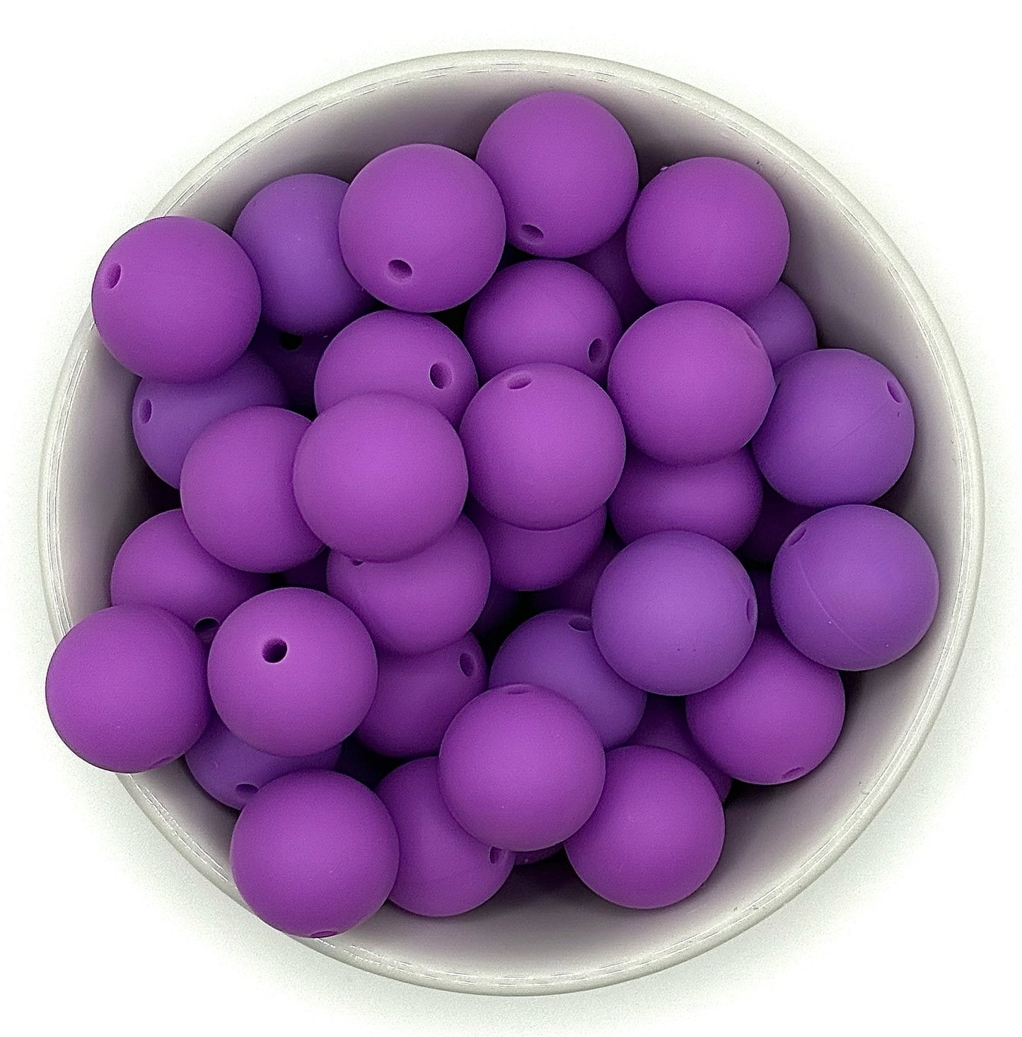 Silicone Solid Colour 15mm Beads | Silicone Beads Round