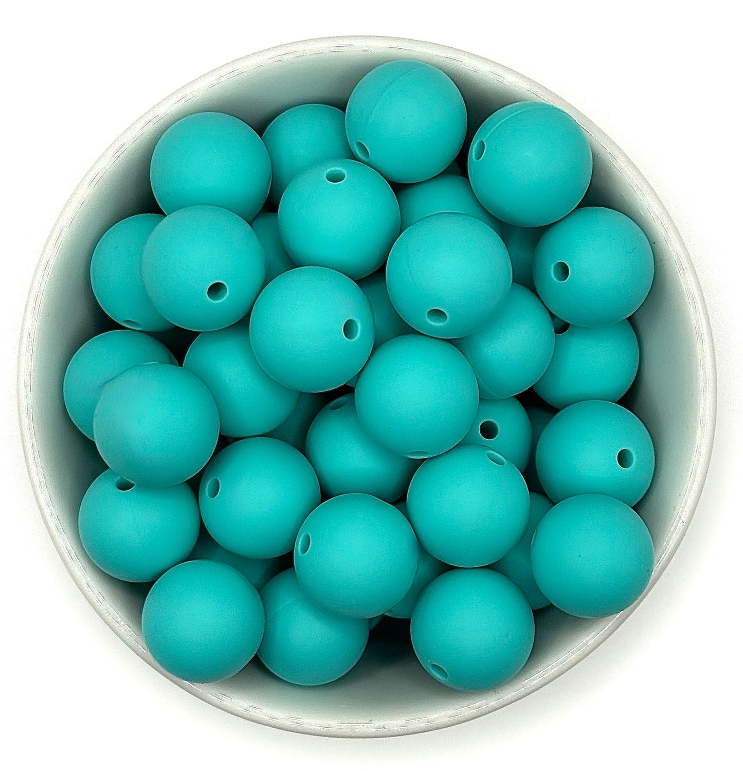 Silicone Solid Colour 15mm Beads | Silicone Beads Round