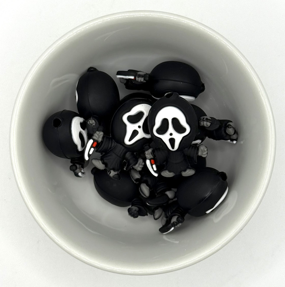 Ghost Face with Knife | 3D Silicone Focal Bead