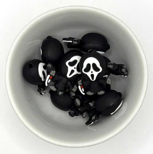 Ghost Face with Knife | 3D Silicone Focal Bead