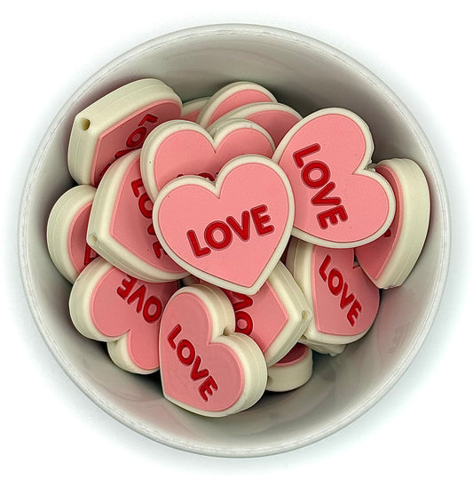 Valentine’s Conversation Hearts - Silicone Focal Beads