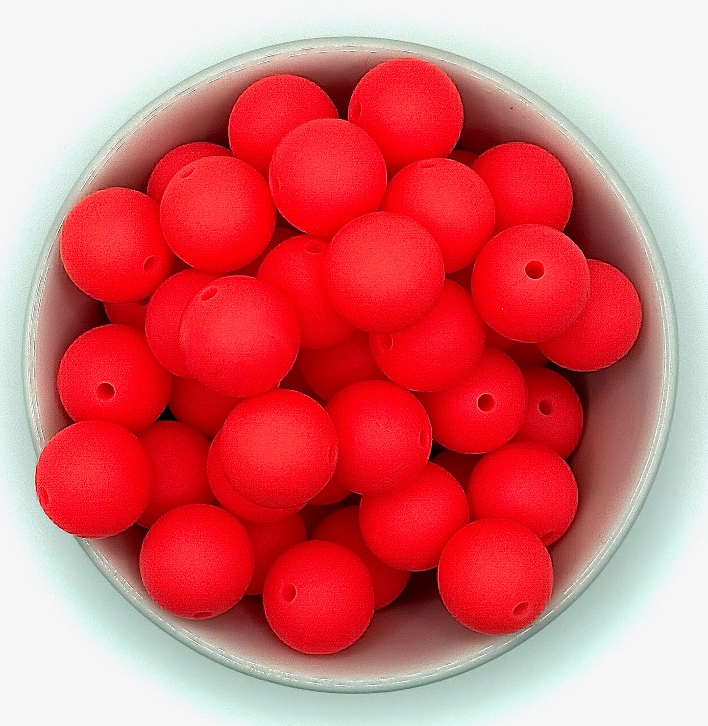 Silicone Solid Colour 15mm Beads | Silicone Beads Round